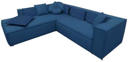 narożna granatowa sofa 